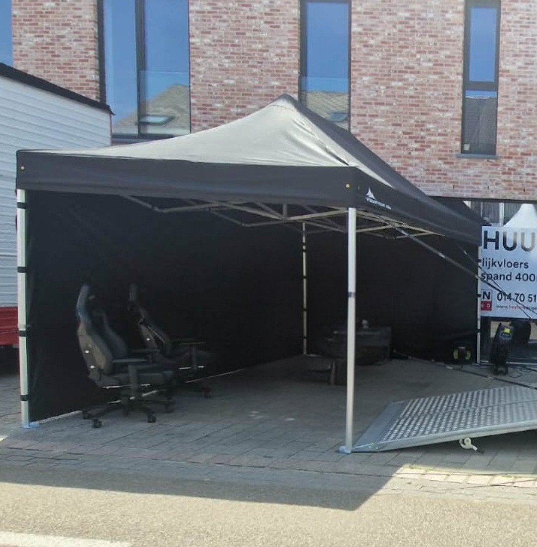 Nieuwe vouwtent Alu Hex Pro 3 x 4,5, met  zijkanten, Tuin en Terras, Partytenten, Ophalen, Opvouwbaar, Overige typen, Minder dan 4 meter
