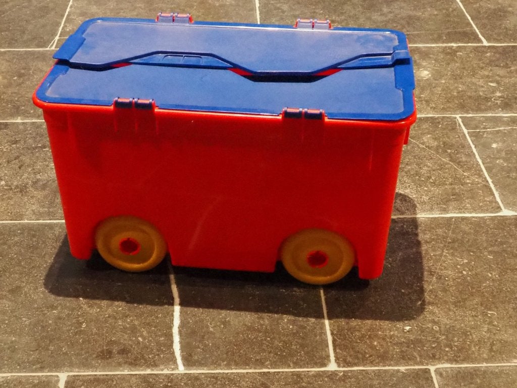 speelgoedbox met deksel op wielen, Ophalen of Verzenden