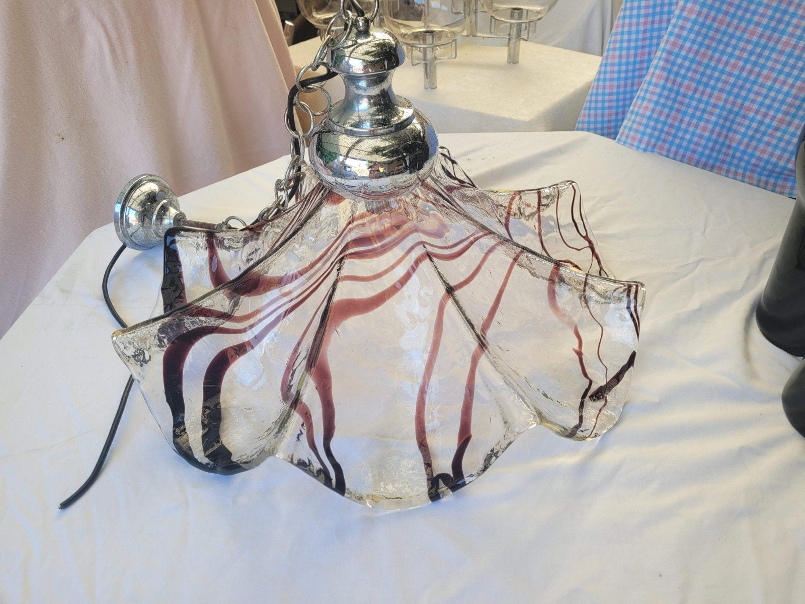 Lampe à lustre vintage de Murano/Mazzega, Antiquités & Art, Enlèvement