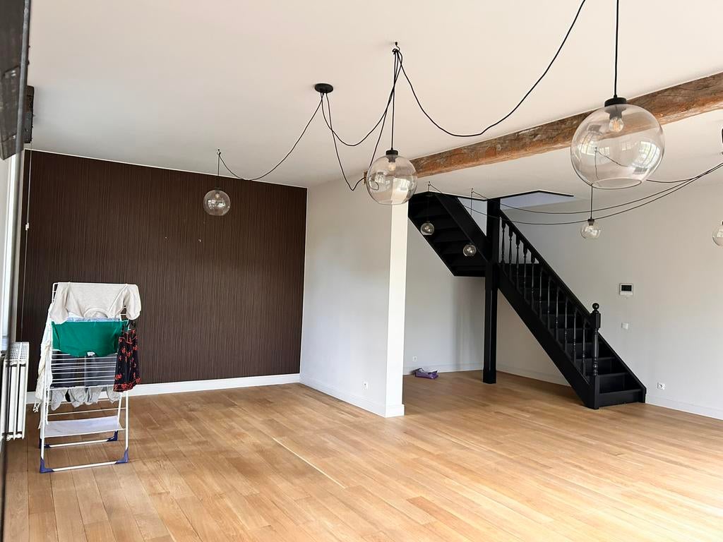 Designer decentrale glazen hanglamp (3 bollen), Huis en Inrichting, Lampen | Hanglampen, Ophalen, Zo goed als nieuw, Glas