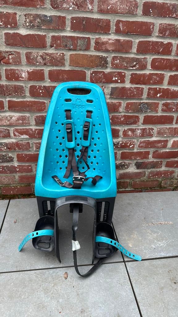 Yepp maxi fietsstoeltje blauw achterop, Repose-pieds, 15 à 25 kg, Enlèvement, Utilisé