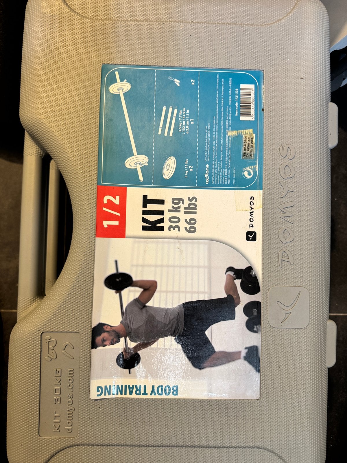 Halterset 30kg nieuwstaat, Ophalen, Zo goed als nieuw, Borst, Halterset