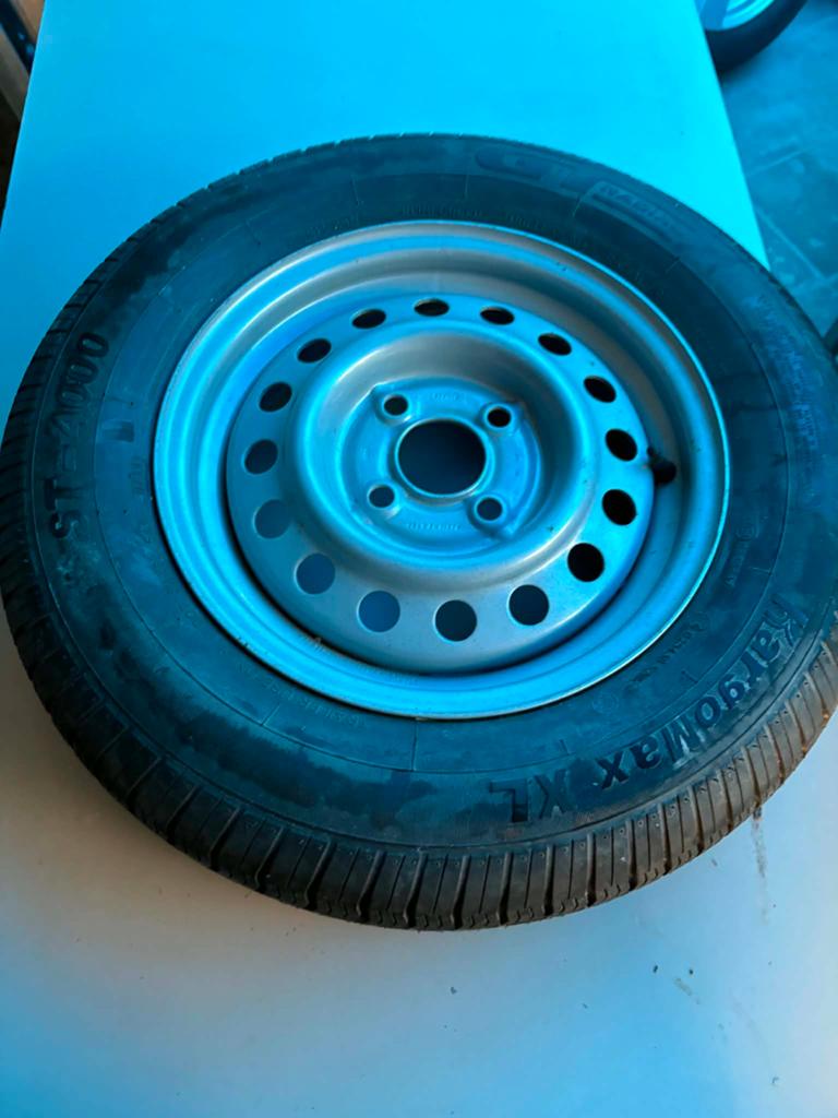 Reservewiel aanhangwagen 155R13, Auto diversen, Aanhangwagen-onderdelen, Ophalen, Gebruikt