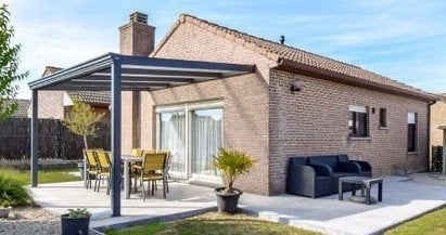 Gumax - véranda ouvert en aluminium 3 m x 4 m, Enlèvement, Utilisé, Véranda