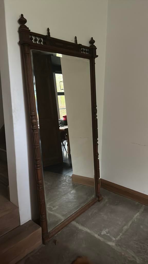 Grand et beau miroir ancien, Enlèvement, Rectangulaire, 100 à 150 cm, 200 cm ou plus