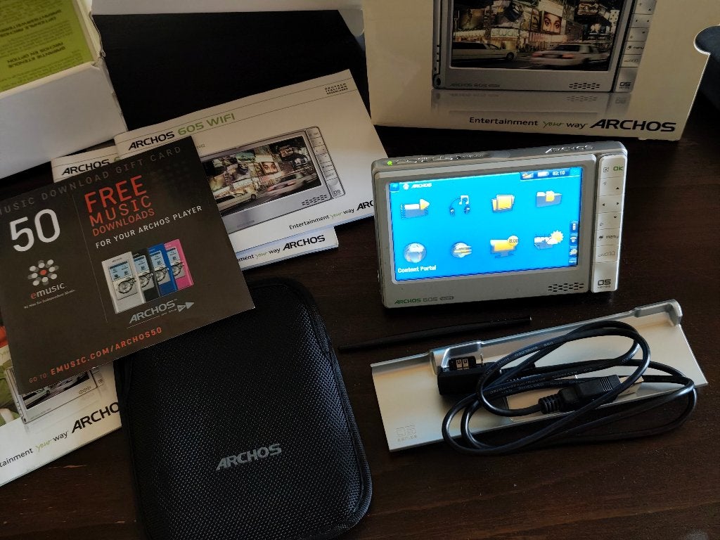 ARCHOS VINTAGE mp3-spelerpakket, Ophalen, Gebruikt, Zilver, Overige types