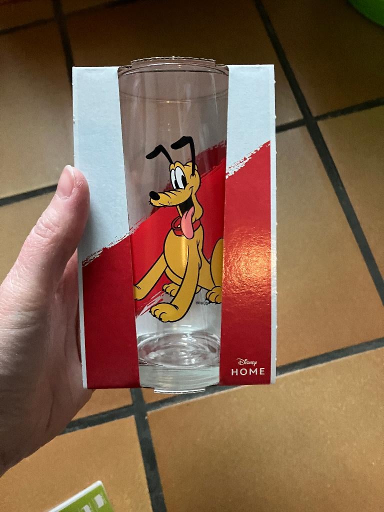 Disney Glas Pluto - Nieuw in verpakking, Verzamelen, Disney, Ophalen of Verzenden, Goofy of Pluto, Nieuw, Servies