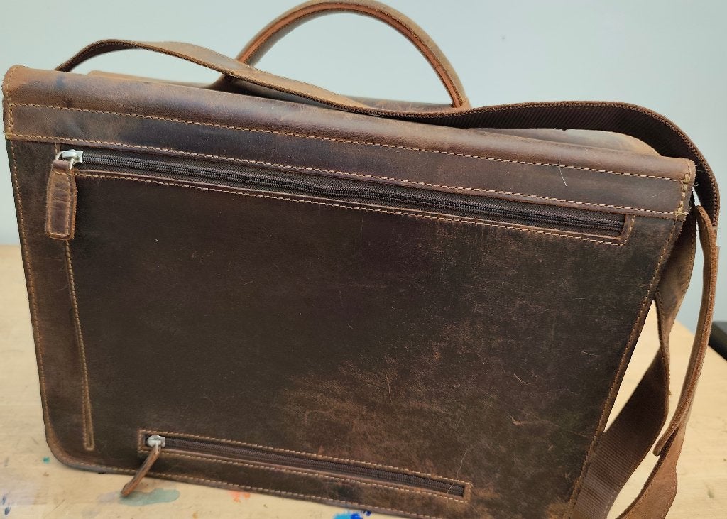 Malette en cuir véritable, Enlèvement, Comme neuf