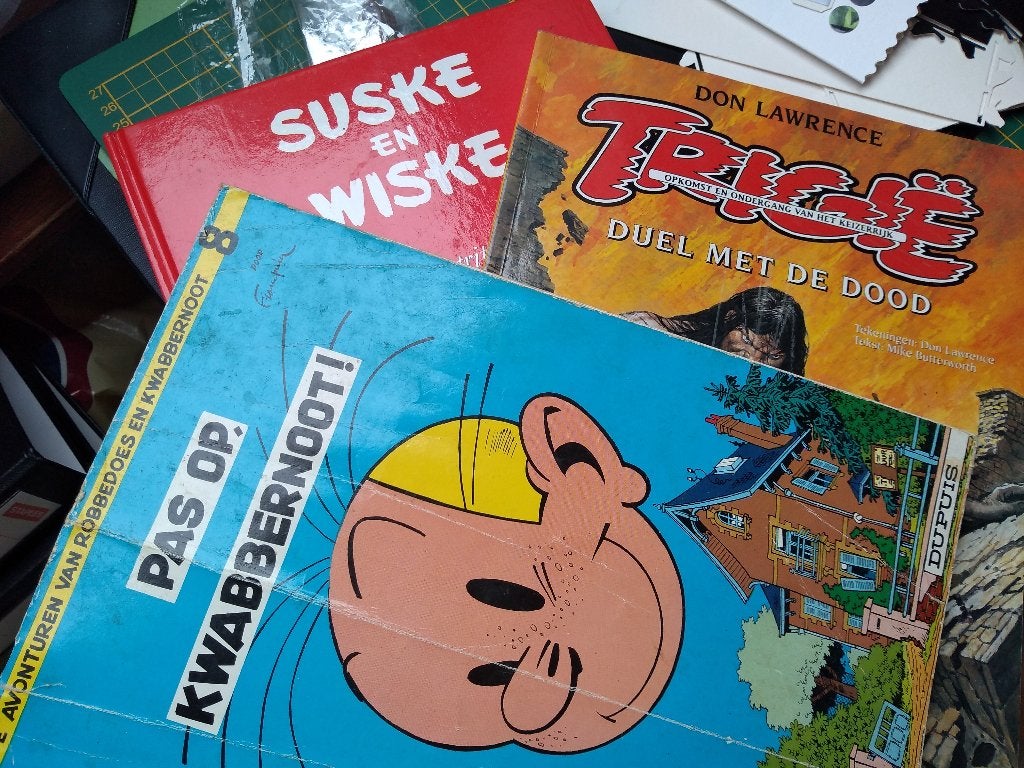 lot Suske Wiske Trigië Lawrence duel Robbedoes Kwabbernoot, Boeken, Ophalen of Verzenden, Zo goed als nieuw