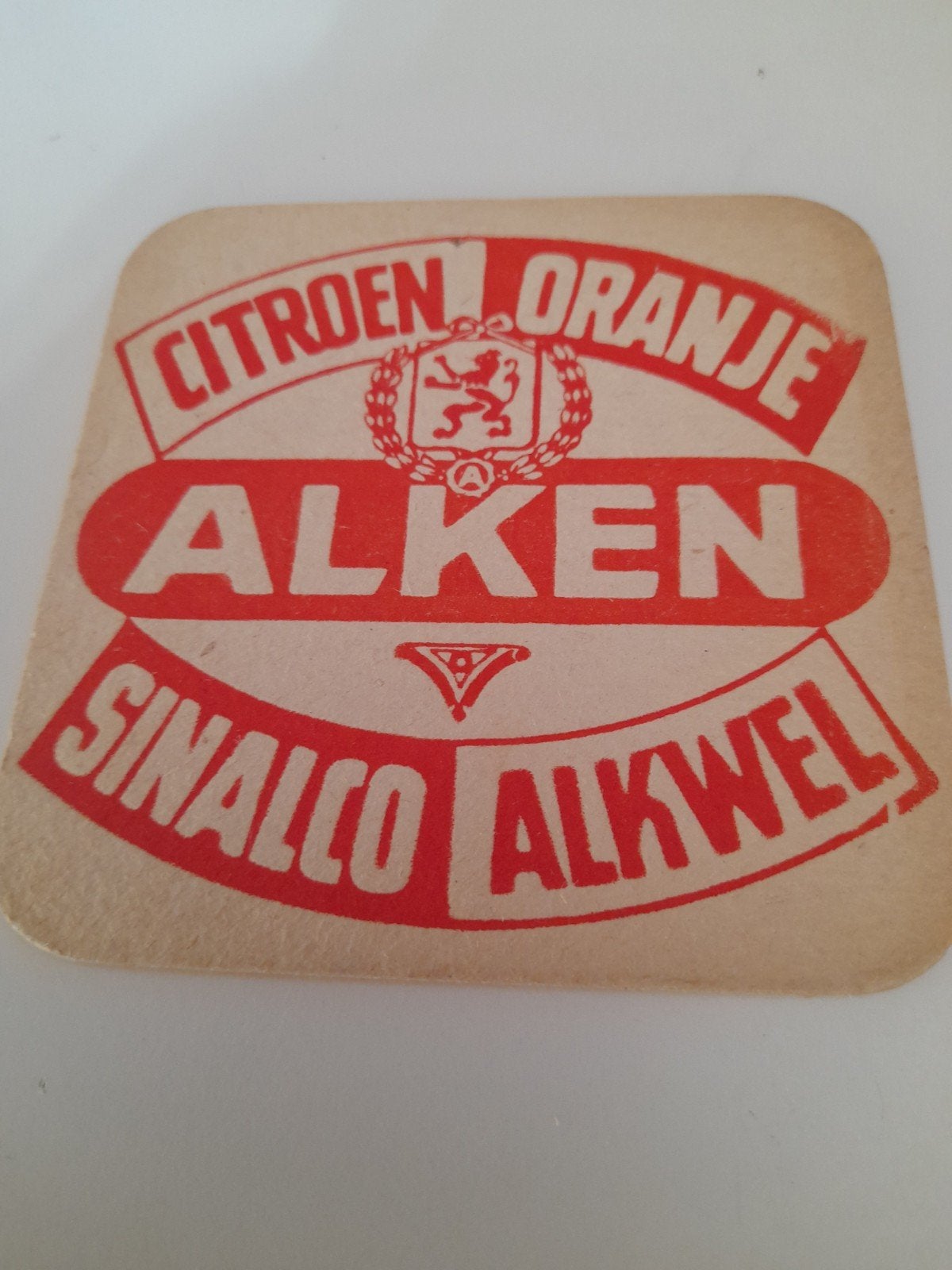 bierviltje cristal alken recto-verso, Verzamelen, Ophalen of Verzenden