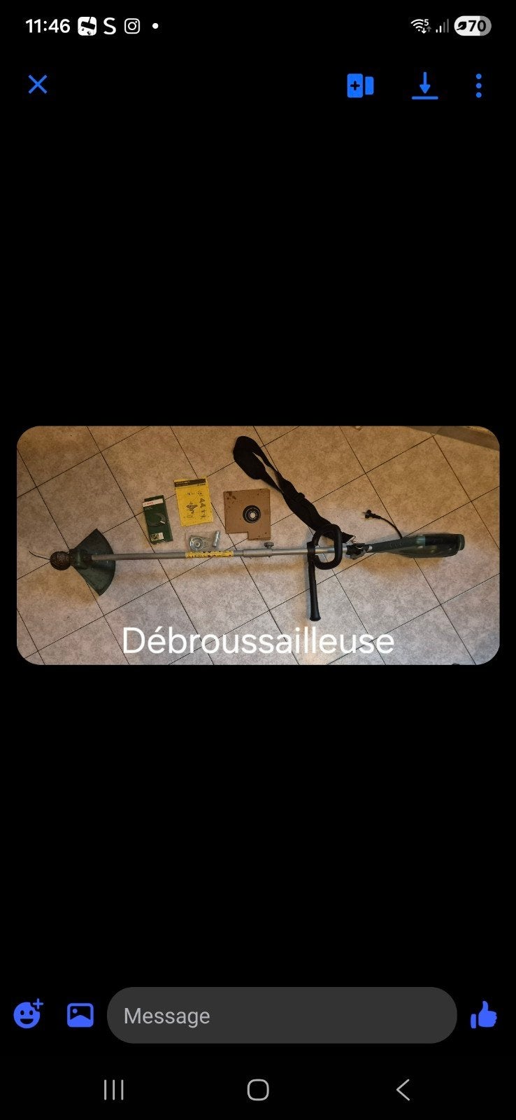 debroussalleuse etat nikel servi 1 fois, Enlèvement