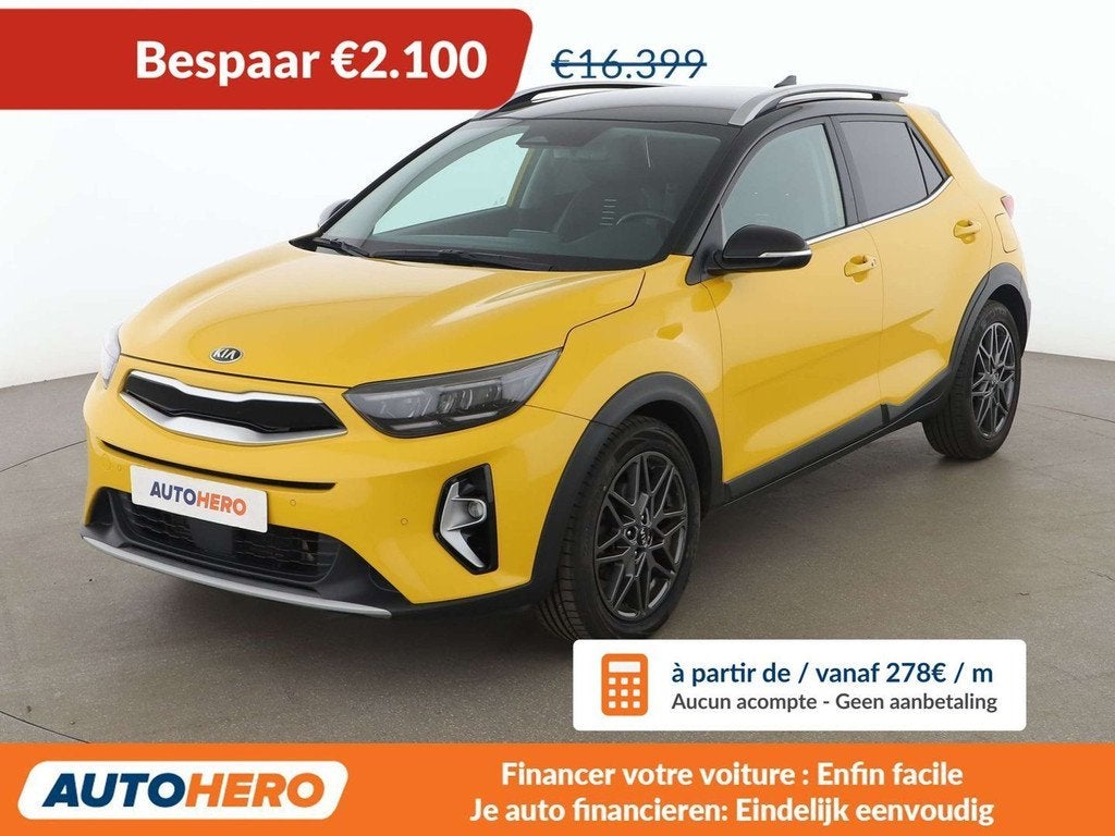 Kia Stonic 1.0 TGDI Edition 7 (bj 2021, automaat), Auto's, Kia, Geel, 5 zetels, 5 deurs, 74 kW