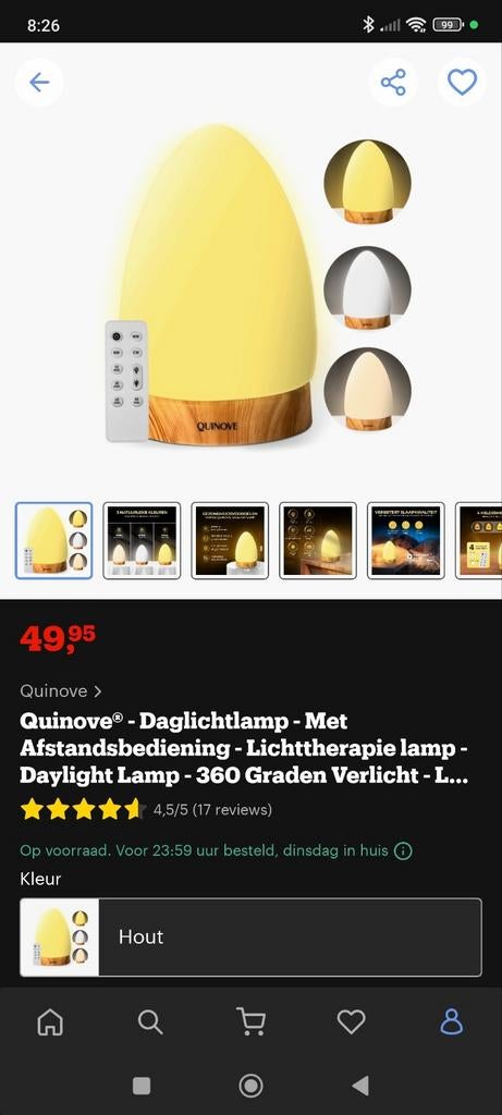 Daglichtlamp - Quinove, Ophalen, Zo goed als nieuw