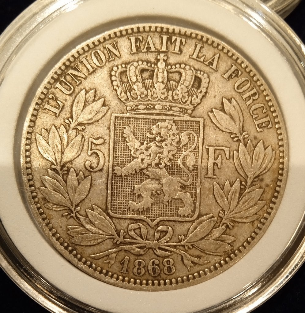 5 Francs 1868 België - Belgique, Monnaie en vrac, Argent, Argent, Envoi