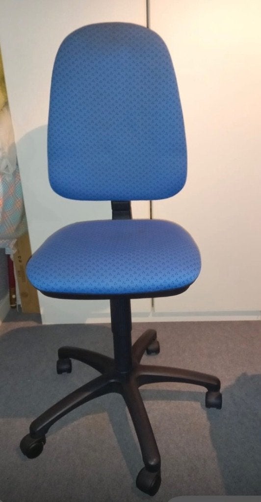 Bureaustoel, Huis en Inrichting, Bureaustoelen, Ophalen, Gebruikt, Blauw, Bureaustoel