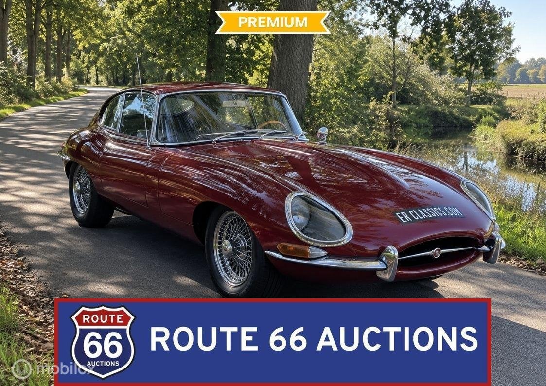 Jaguar E-Type Series 1 | 1967 | Route 66 Auctions, Achat, Entreprise, Boîte manuelle, Autre carrosserie