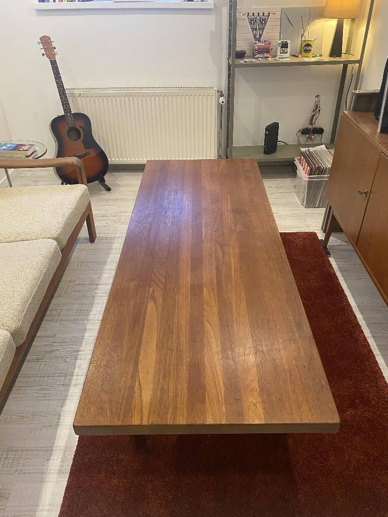 Vintage Table en Teck massif, Enlèvement, Comme neuf, Teck