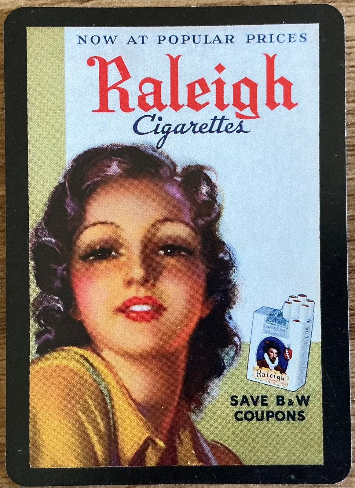 CIGARETTES SPOCK RALEIGH, Enlèvement ou Envoi, Comme neuf, Carte(s) à jouer