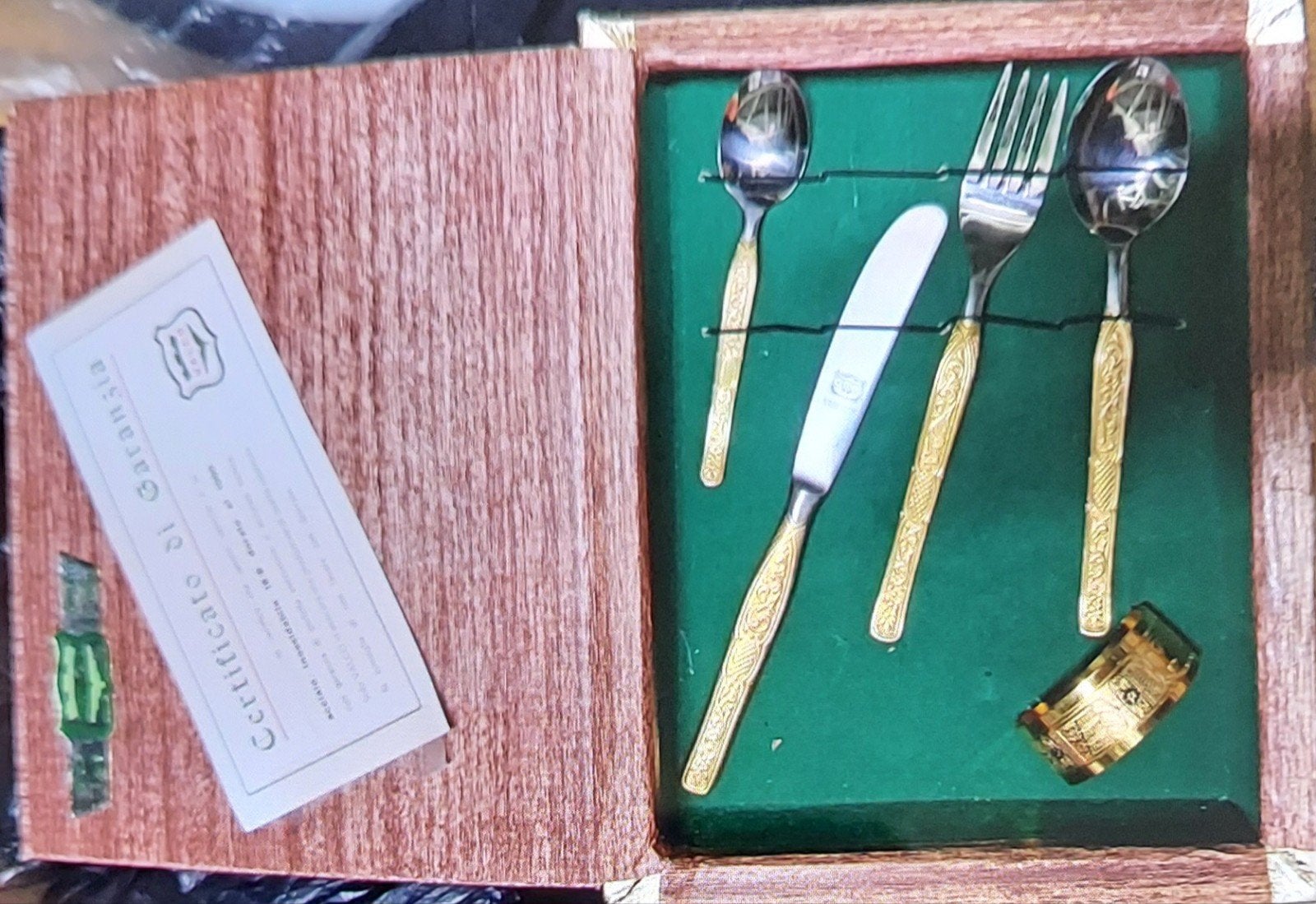 couverts dorés avec certificat, Antiquités & Art, Enlèvement ou Envoi