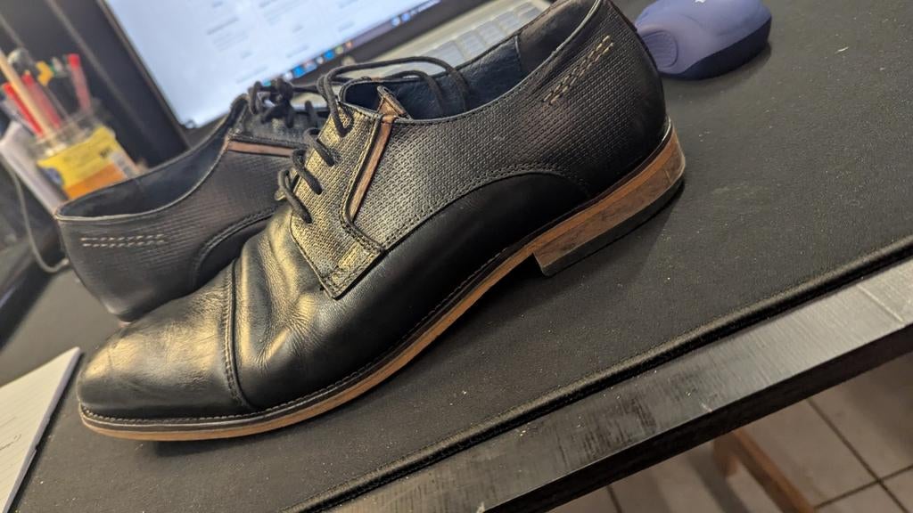 Berkelmans geklede zwarte leren schoenen maat 41, Kleding | Heren, Ophalen of Verzenden