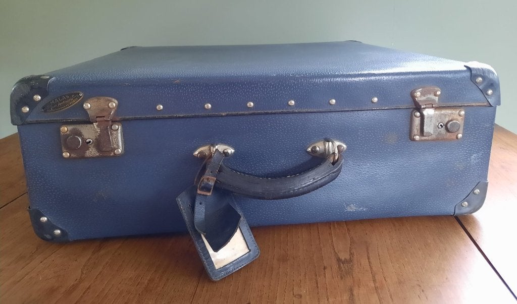 vintage valies , reiskoffer, Antiek en Kunst, Ophalen