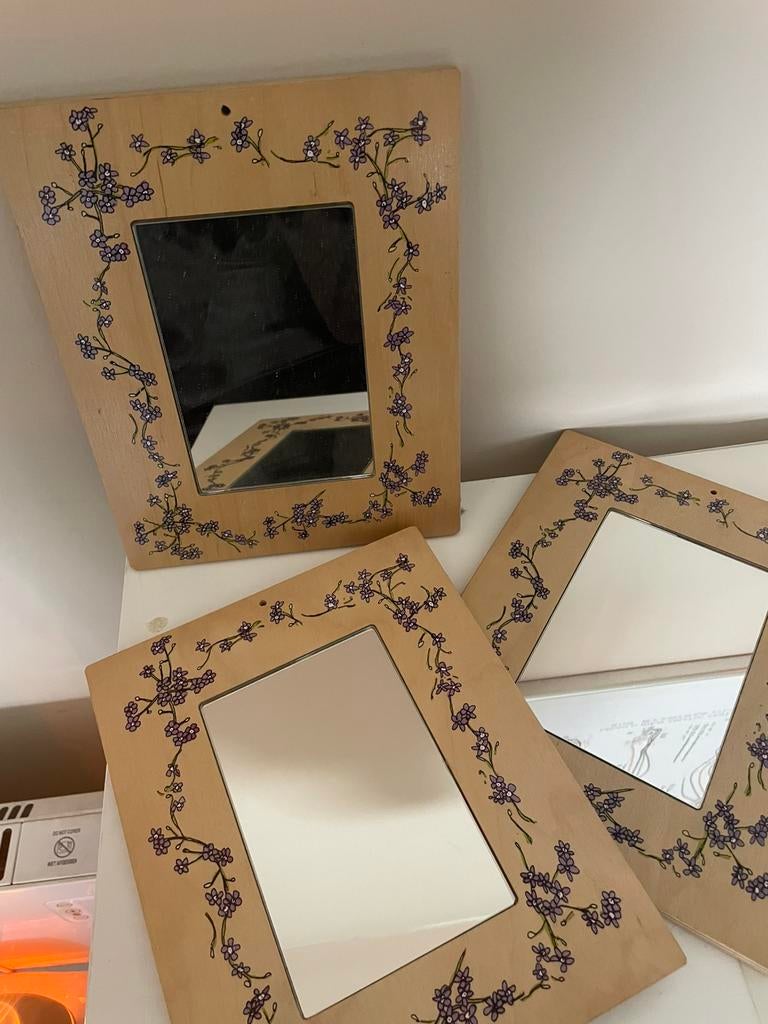 Janbibejan houten spiegels, Ophalen, Zo goed als nieuw