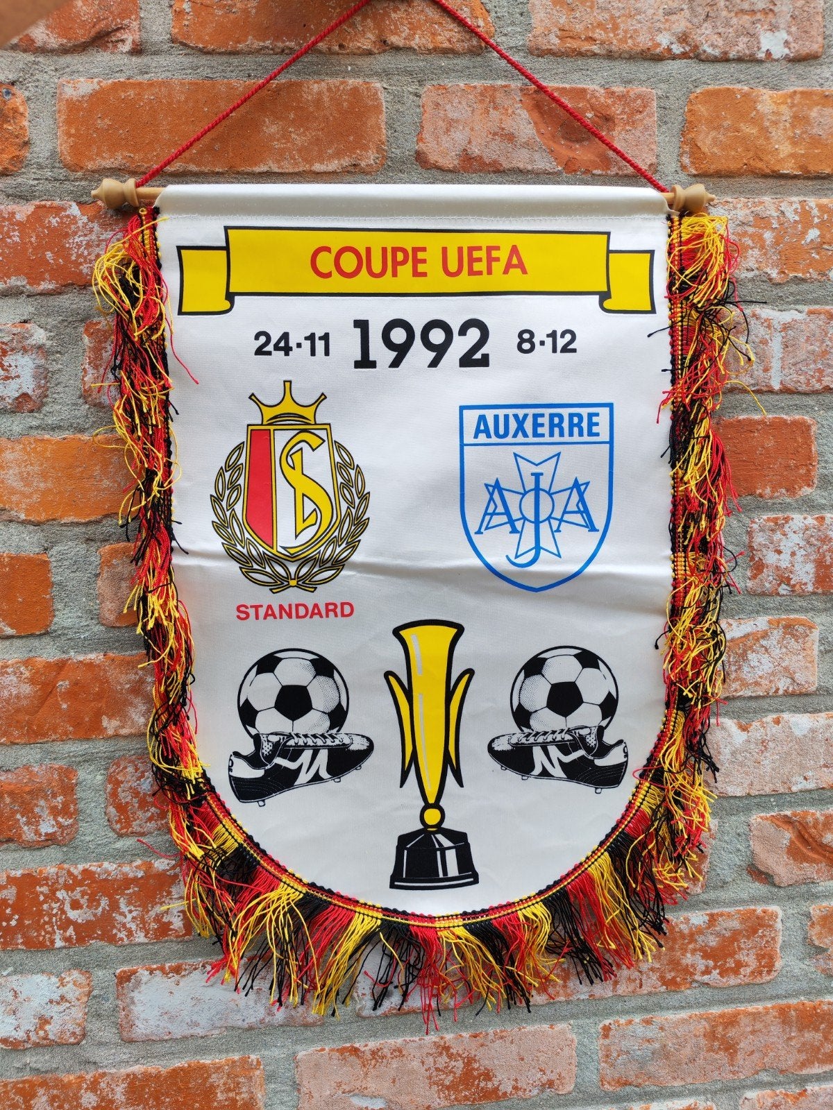 Standard de liège Luik  aj aja Auxerre 1992 Europa Cup, Verzamelen, Ophalen of Verzenden