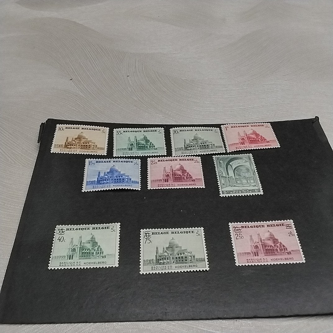 CHARNIÈRE BELGIUM 471/477 +481/483 avec embout 25,50€, Enlèvement ou Envoi