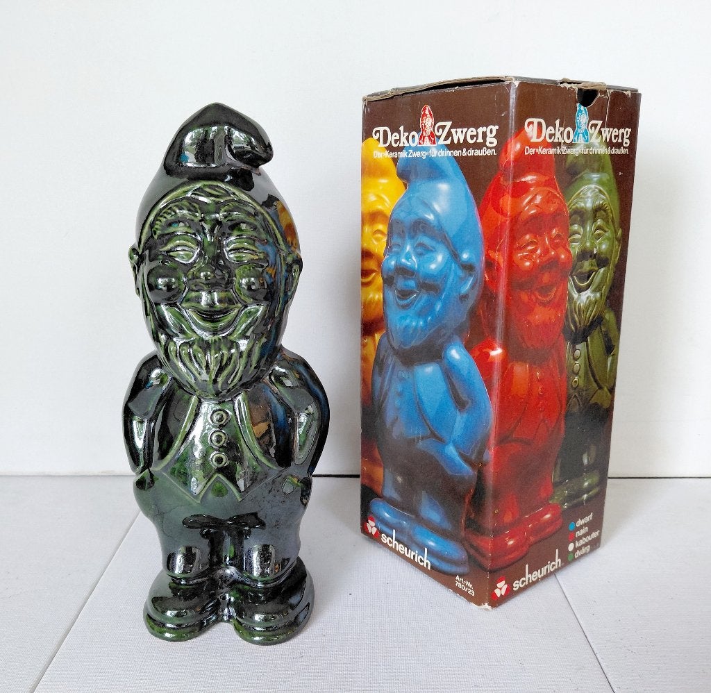 Scheurich Deko Zwerg 780-23 groen, in Doos, jaren 70 Pop Art, Antiek en Kunst, Ophalen of Verzenden