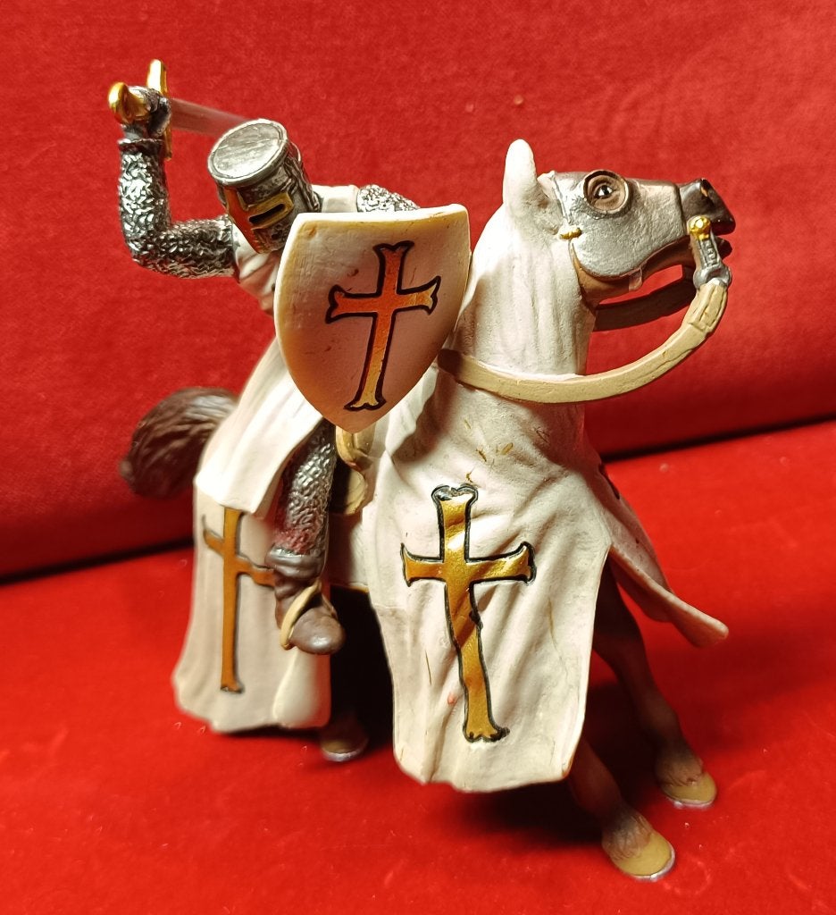 Lot van zeven Schliesh Papo ridders te paard te koop., Enlèvement ou Envoi