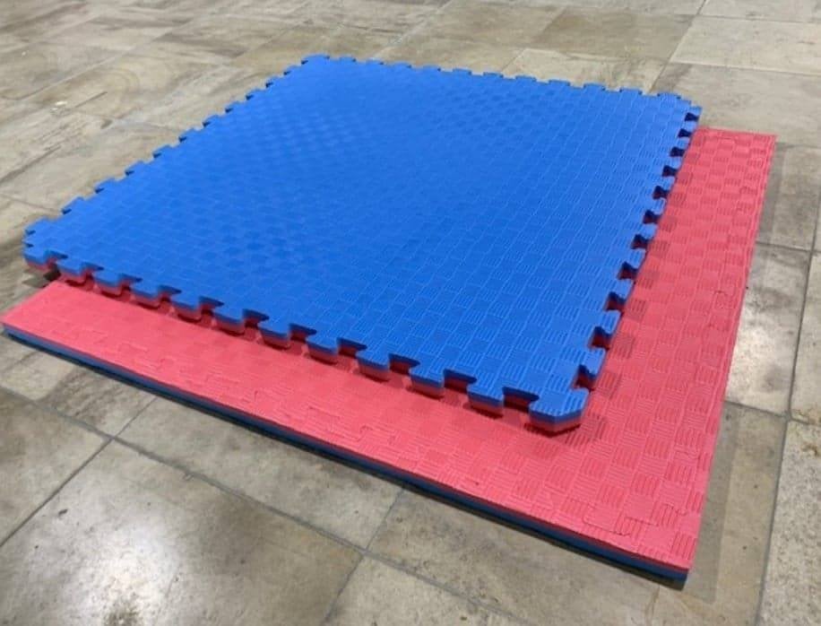 Tatami Puzzle 1mx1mx2.6cm epaisseur. Mousse EVA Bleu/rose, Sport en Fitness, Vechtsporten en Zelfverdediging, Info@kriden.be, Overige