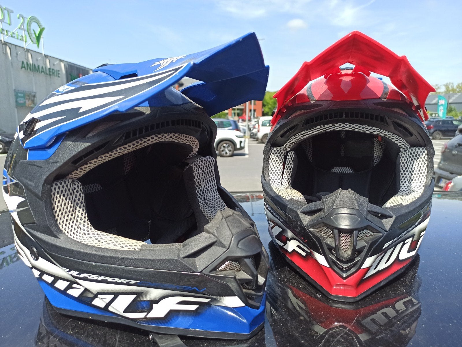2 casque cross XL 35€/pieces, Ophalen, S
