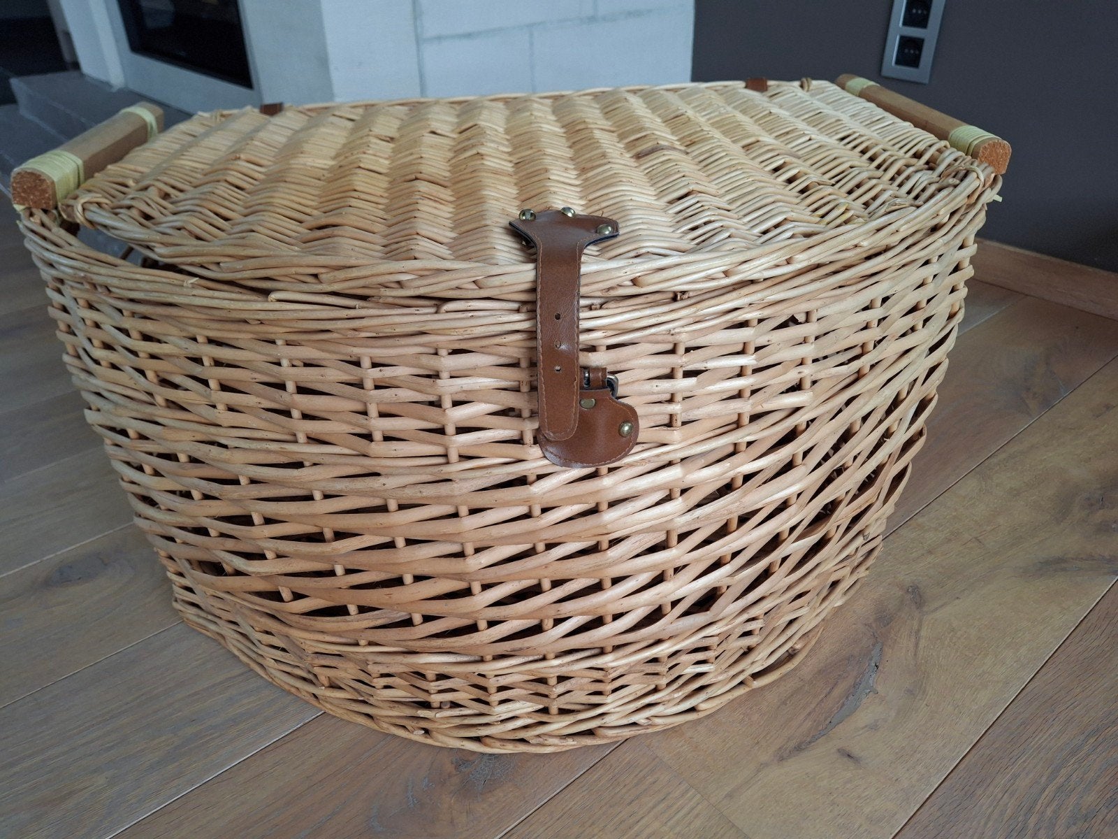 rieten mand, Enlèvement, Bois, Ovale, Panier