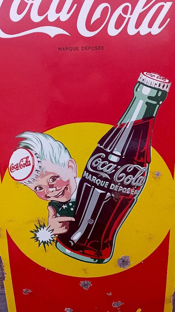 Emaille Reclame Bord Coca-Cola, Ophalen of Verzenden, Gebruikt, Reclamebord
