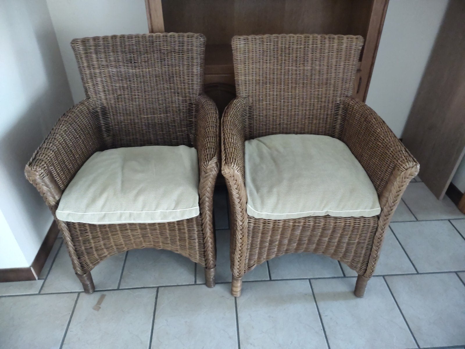 Fauteuils en rotin, Jardin & Terrasse, Enlèvement, Utilisé, Rotin