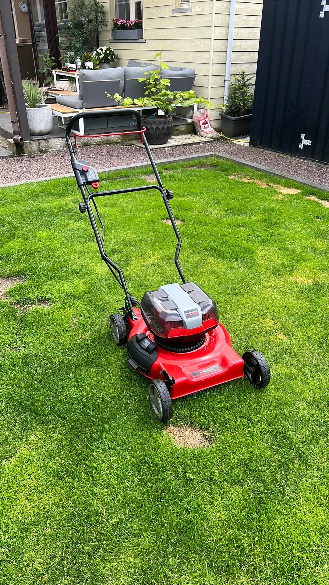Einhell mulcher 48cm maaibreedte, Fonction de mulching, Tondeuses à gazon sur batterie, Comme neuf, 40 à 49 cm