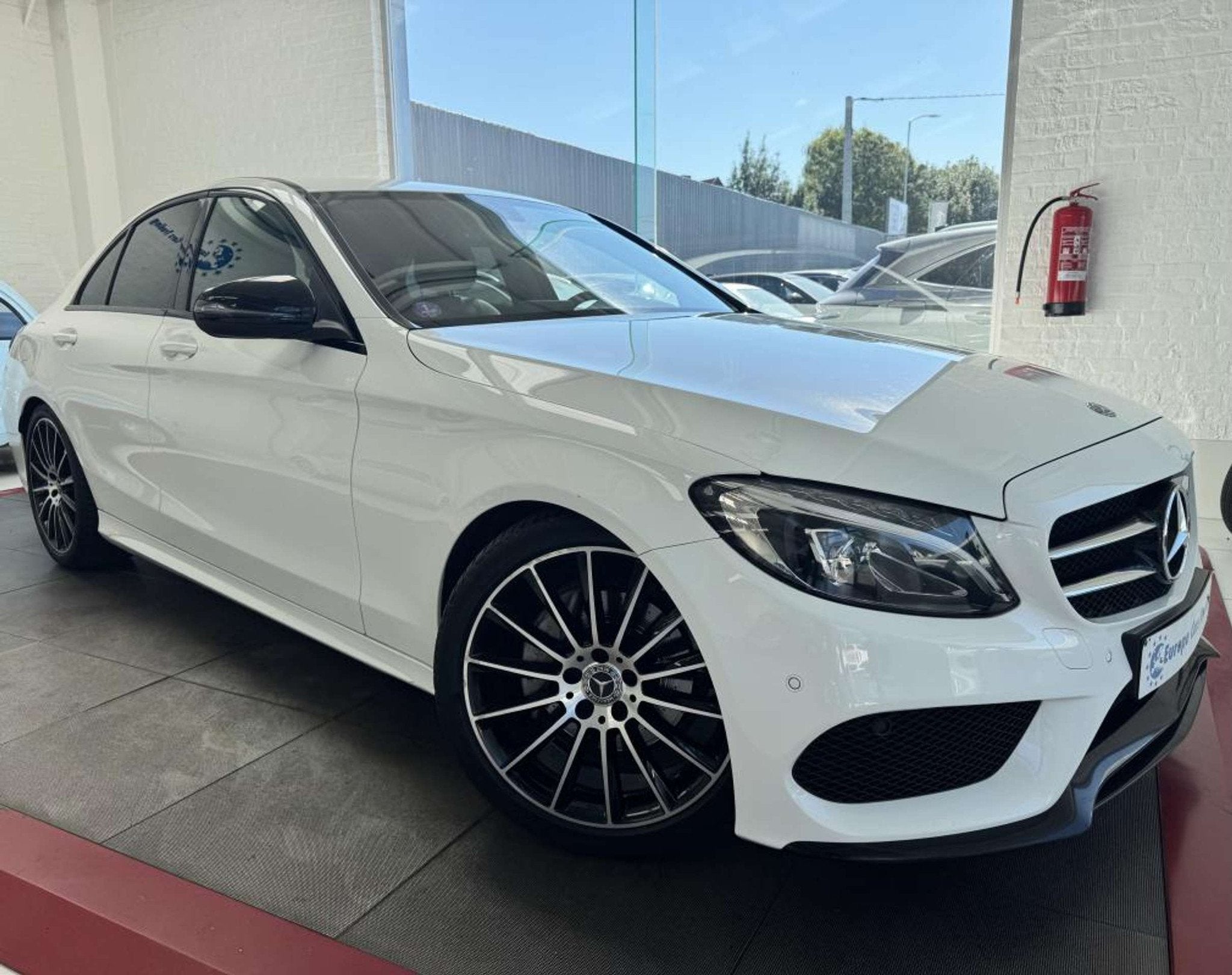 Mercedes-Benz C-Klasse 200 C200 200 PACK AMG CUIR GAR 12M, Auto's, 182 pk, Gebruikt, Zwart, Wit