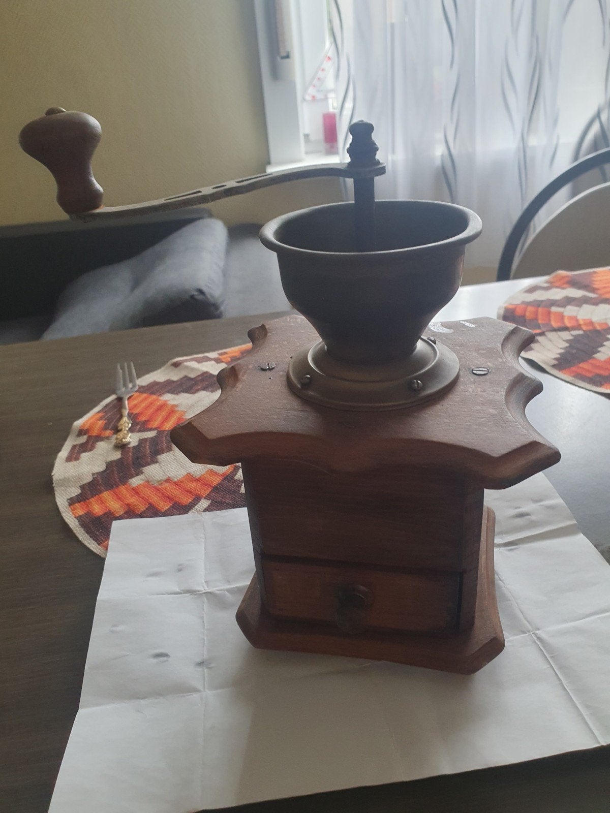 oude werkende koffiemolen, Antiek en Kunst, Ophalen of Verzenden