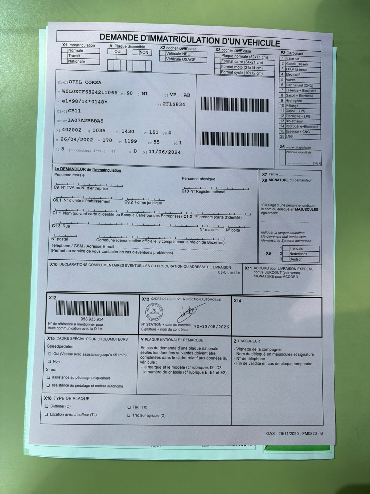 Opel corsa prete à immatriculer, Particulier, Achat, Corsa