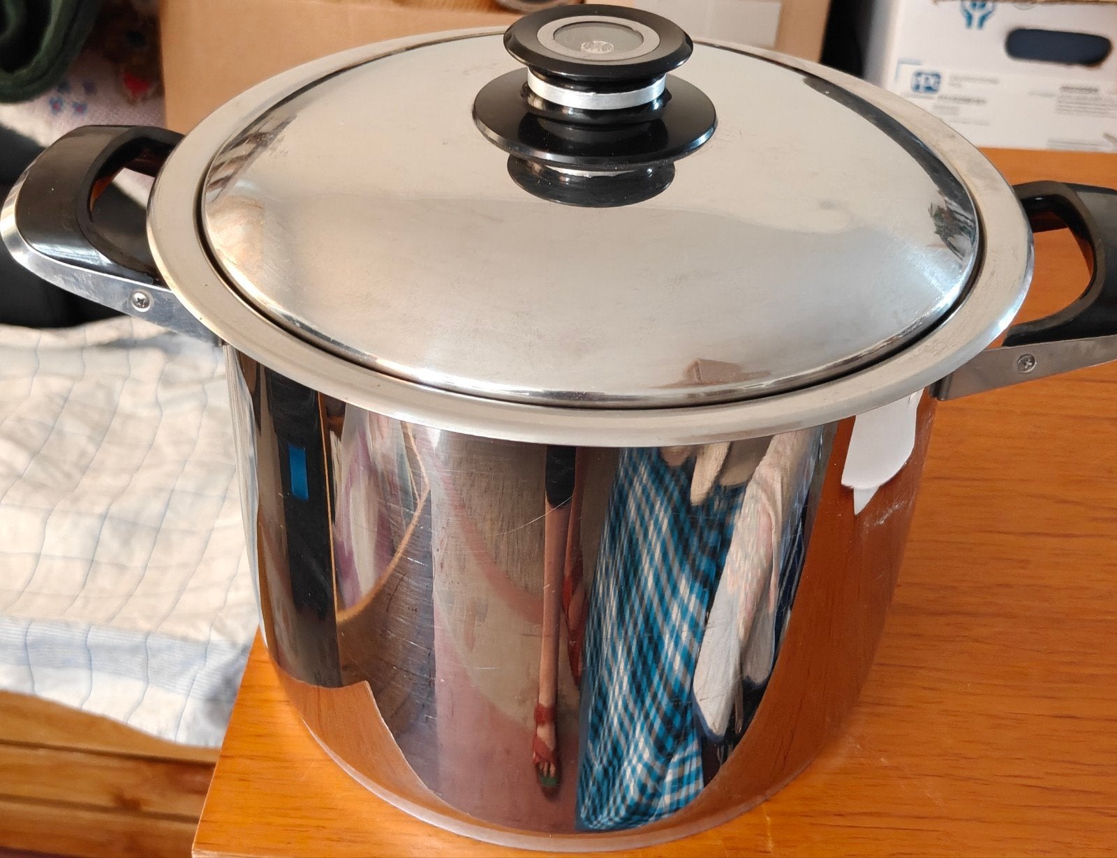 AMC kookpot grote maat, Huis en Inrichting, Keuken | Potten en Pannen, Inox, Keramische plaat, Zo goed als nieuw, Ophalen