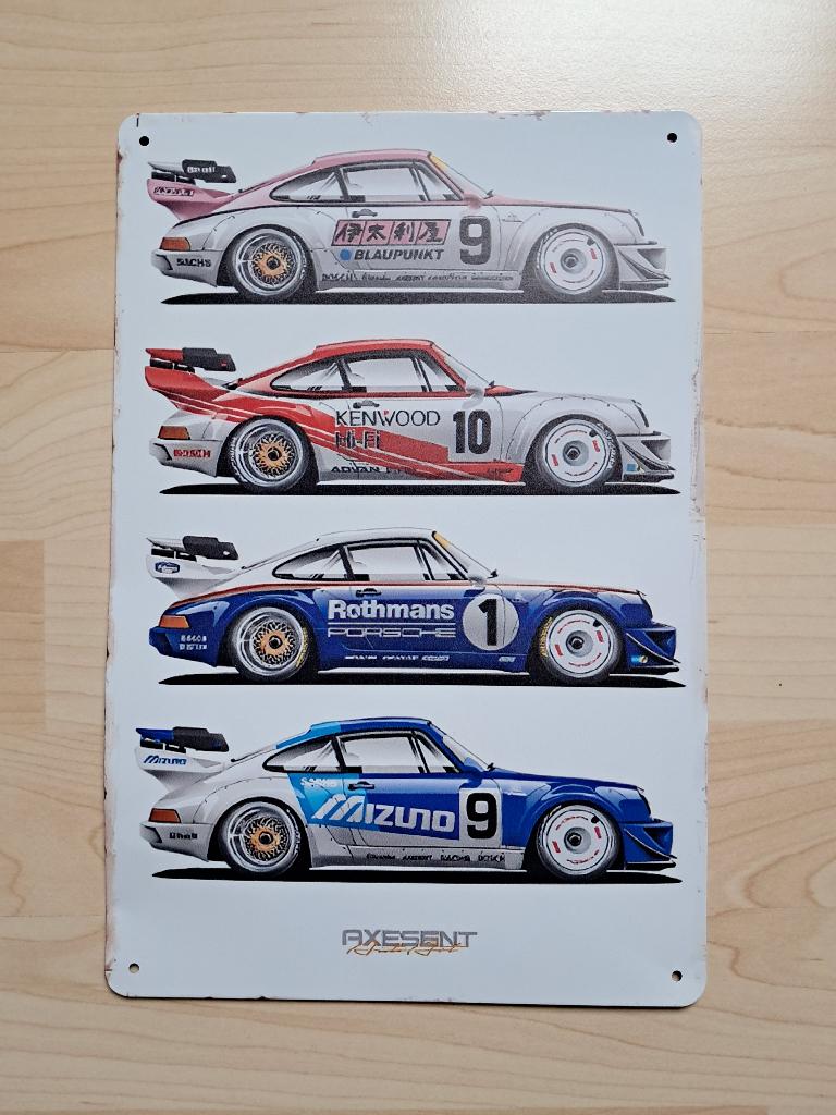 Porsche 911 metalen bord, Verzamelen, Ophalen of Verzenden, Nieuw, Reclamebord