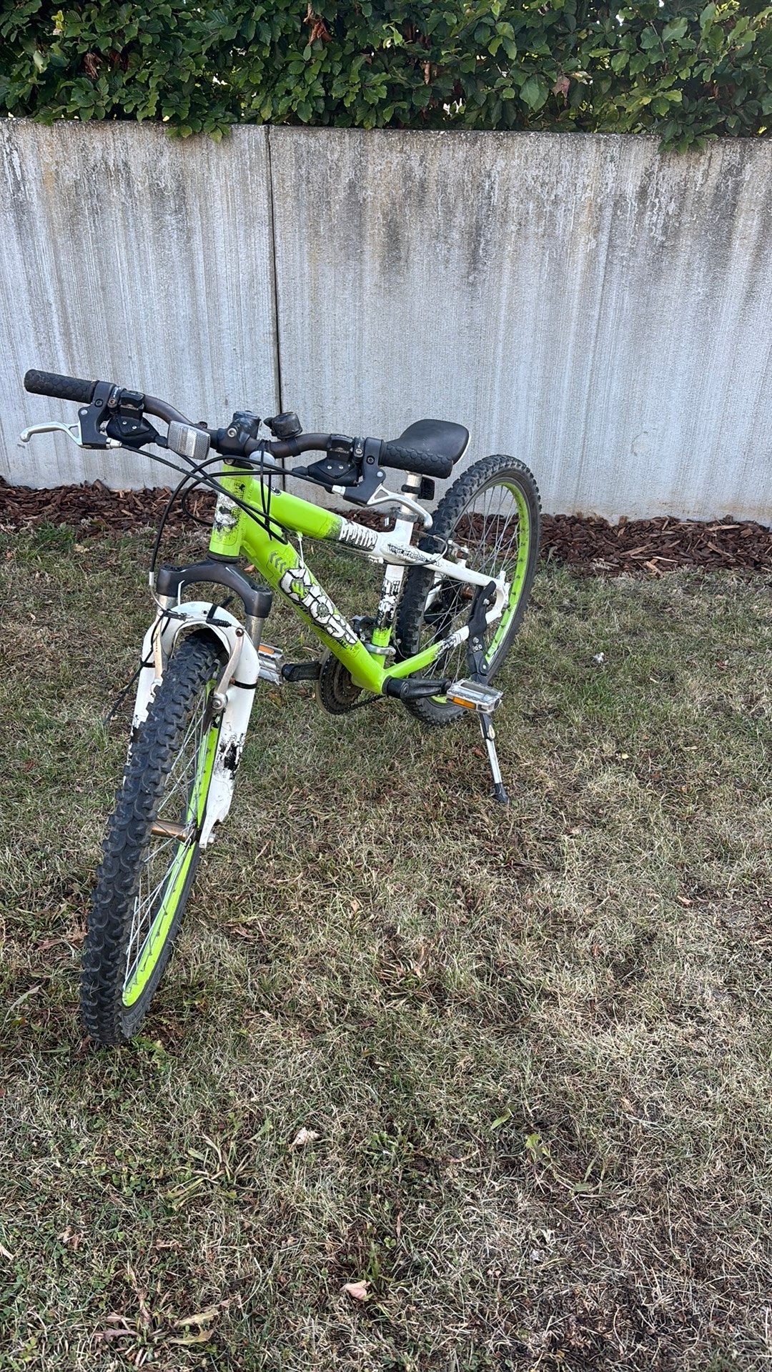 Groene kinderfiets, Ophalen, Gebruikt