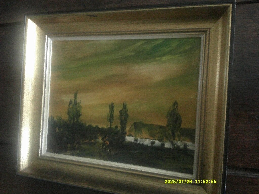 A.Tahon (1907)-Belle peinture -Mentionné au ARTO, PIRON, BAS, Antiquités & Art, Enlèvement ou Envoi, Cadre spécial, Panneau