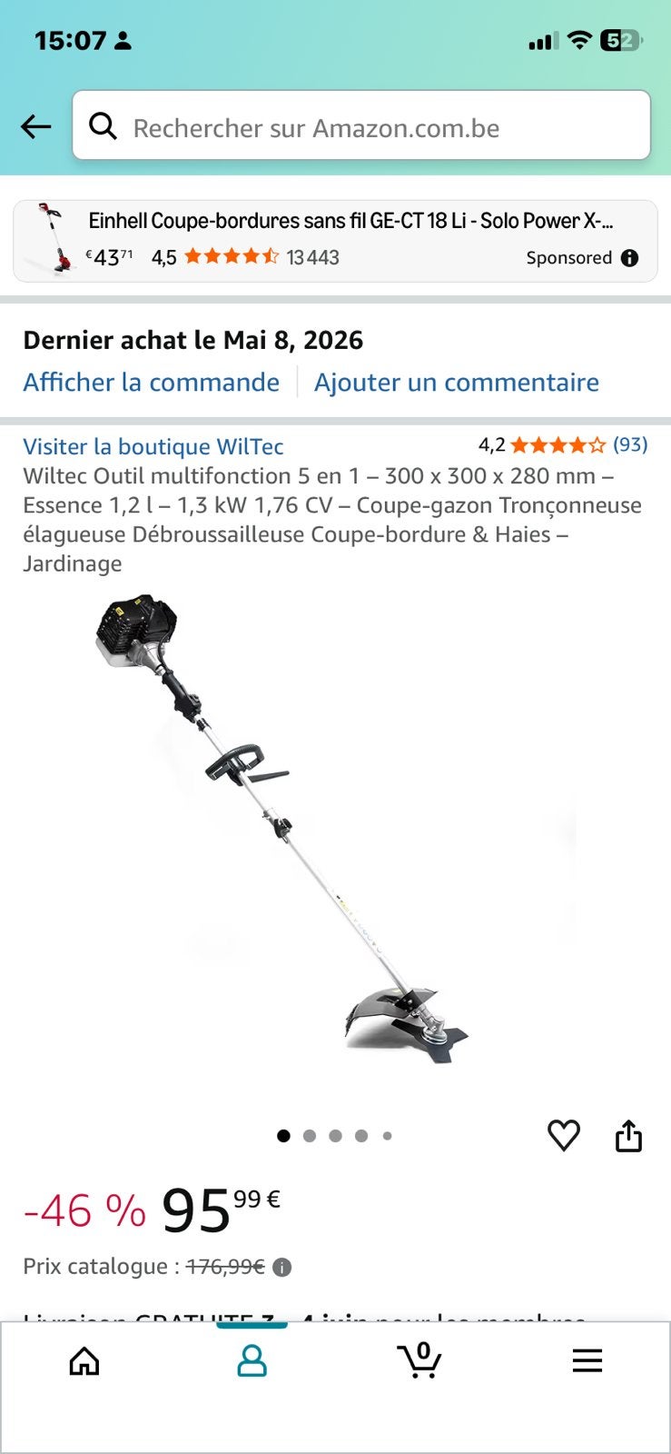 Debrousailleuse coupe bordure, Jardin & Terrasse, Enlèvement, Neuf, Essence
