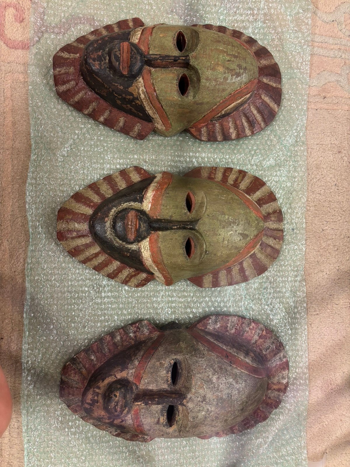 Vintage houten masker afrikaans, Ophalen, Overige onderwerpen, Masker, Handgemaakt