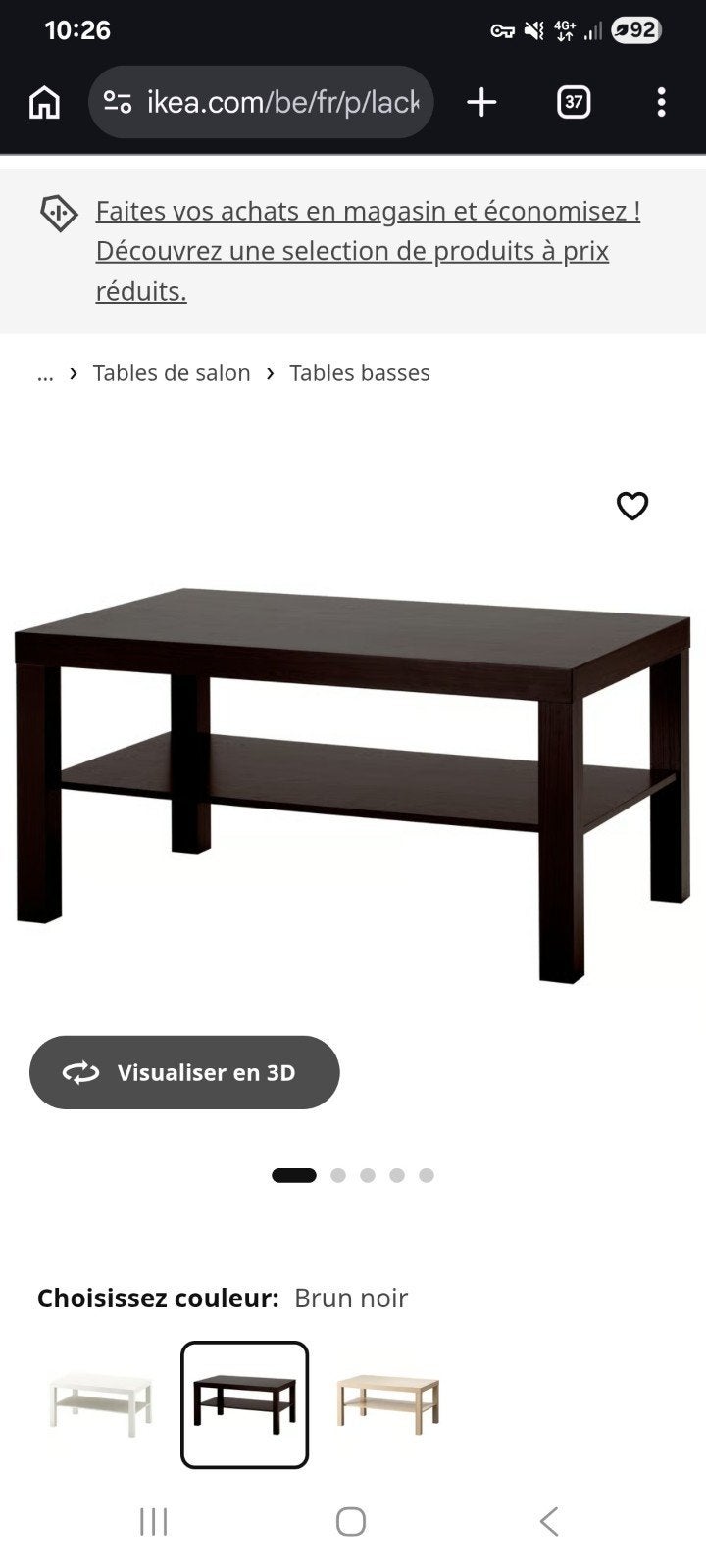 Table basse ikéa à donner, Maison & Meubles, Enlèvement