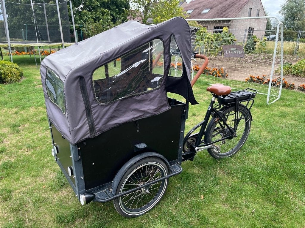 Bakfiets Troy elektrisch, Fietsen en Brommers, 4 kinderen of meer, Gebruikt, Elektrisch, Trommelrem