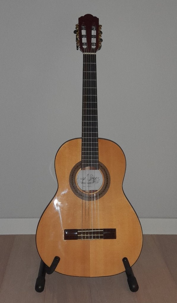 Klassieke gitaar Angel Lopez 3/4 met hoes en accessoires, Muziek en Instrumenten, Ophalen, Zo goed als nieuw, Klassieke of Spaanse gitaar