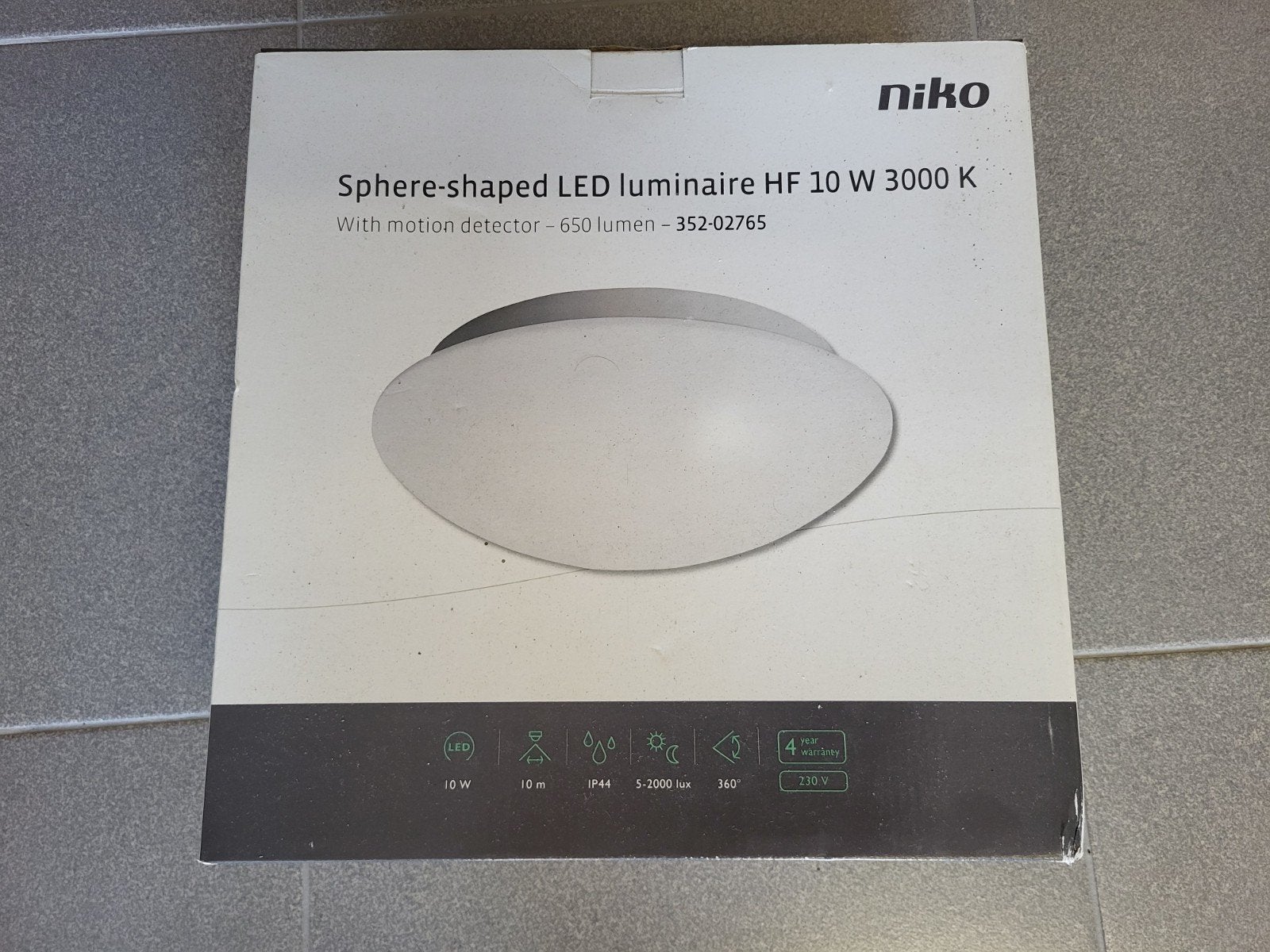 Plafonnier Niko avec détecteur intégré - neuf, Enlèvement