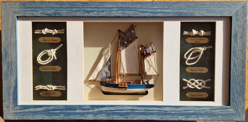 Cadre marin 3D., Enlèvement, Comme neuf, Avec verre